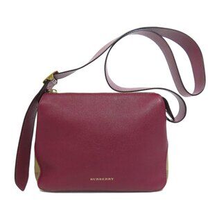BURBERRY Leather Shoulder Bag Black